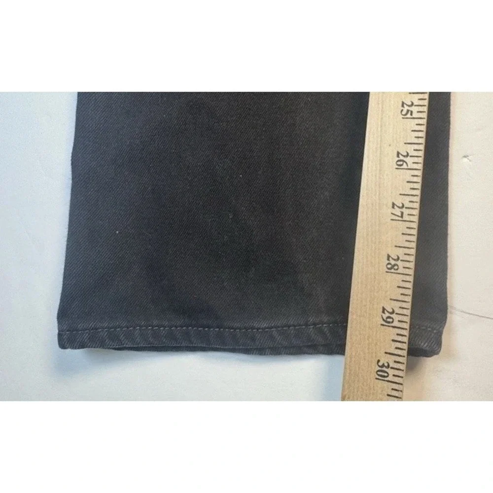 Levis 501 Jeans Mens Size 36x30 Denim Black‎ Straight Leg Button Fly Blank Tab
